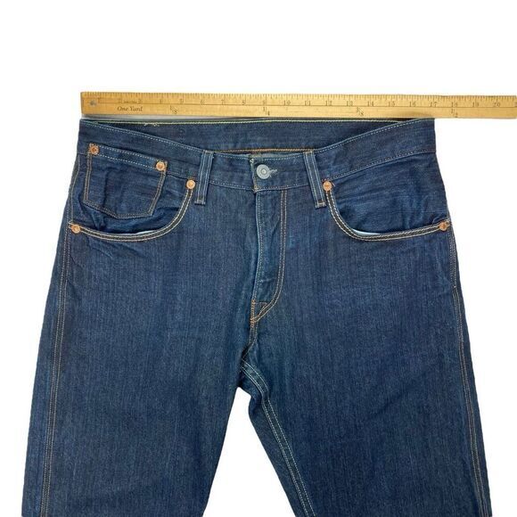 Levi's 514 Straight Leg Jeans Sz 34 x 34 Dark Wash Business Casual Western Denim - Picture 9 of 15